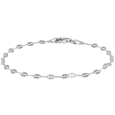 BRACCIALE QUADRIFOGLIO DIAMANTATO IN ARGENTO 925°/°°