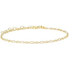 BRACCIALE CATENA FIGARO ROLLO PICCOLA RIGATA IN ARGENTO 925°/°°