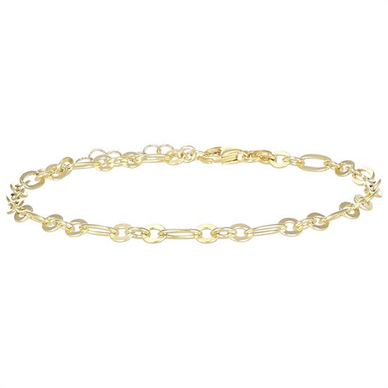 BRACCIALE CATENA FIGARO ROLLO MEDIA IN ARGENTO 925°/°°