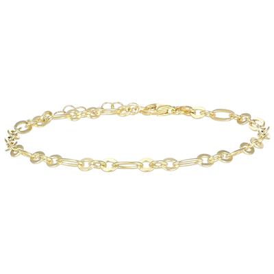 BRACCIALE CATENA FIGARO ROLLO MEDIA IN ARGENTO 925°/°°