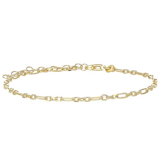 BRACCIALE CATENA FIGARO ROLLO PICCOLA IN ARGENTO 925°/°°