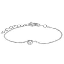 BRACCIALE BIMBA GROUMETTA E CUORICINO IN ARGENTO 925°/°°