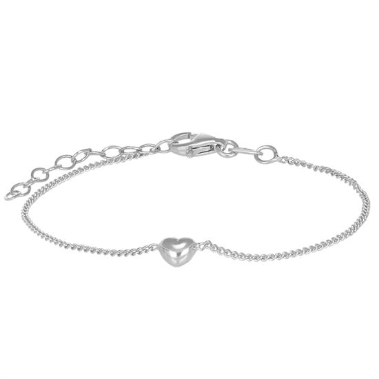 BRACCIALE BIMBA GROUMETTA E CUORICINO IN ARGENTO 925°/°°