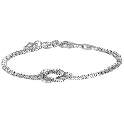 BRACCIALE NODO CON VENEZIANA IN ARGENTO 925°/°°