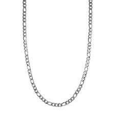 COLLANA CATENA GROUMETTA ALTERNATA 6MM SILVER IN ACCIAIO