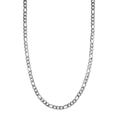 COLLANA CATENA GROUMETTA ALTERNATA 6MM SILVER IN ACCIAIO