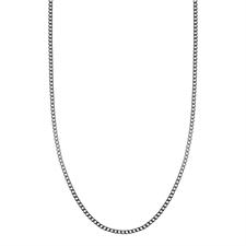 COLLANA CATENA GROUMETTA 3MM IN ACCIAIO SILVER