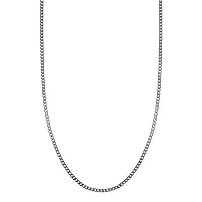 COLLANA CATENA GROUMETTA 3MM IN ACCIAIO SILVER