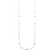 COLLANA FILO SPINELLO PIETRE DURE IN ARGENTO 925°/°°