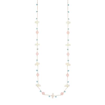 COLLANA FILO SPINELLO PIETRE DURE IN ARGENTO 925°/°°