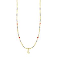 COLLANA SPIN.3MM LEMON,CORALLO,SPICCHIO LIMONE ZK ARGENTO 925°/°°