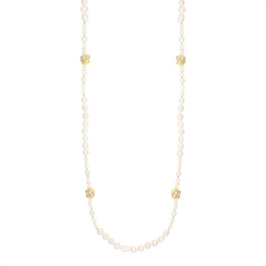 COLLANA PERLE DI FIUME ,PERLE BAROCCHE SASSI ARGENTO ARGENTO 925°/°°