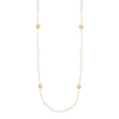 COLLANA PERLE DI FIUME ,PERLE BAROCCHE SASSI ARGENTO ARGENTO 925°/°°