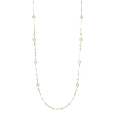 COLLANA PERLE DI FIUME E CATENA CUBO IN ARGENTO ARGENTO 925°/°°