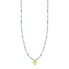 COLLANA SPINELLO MICRO CON LIMONE SMALTO ZK PASSANTE ARGENTO 925°/°°