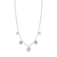 COLLANA MULTI CAMPANELLE SCRITTA CAPRI E MADREPERLA ARGENTO 925°/°°