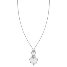 COLLANA CAMPANELLE SCALARI SCRITTA CAPRI MADREPERLA ARGENTO 925°/°°