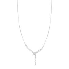 COLLANA SERPENTE SNODATO ZIRCONATO IN ARGENTO 925°/°°