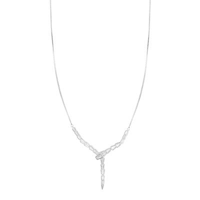 COLLANA SERPENTE SNODATO ZIRCONATO IN ARGENTO 925°/°°