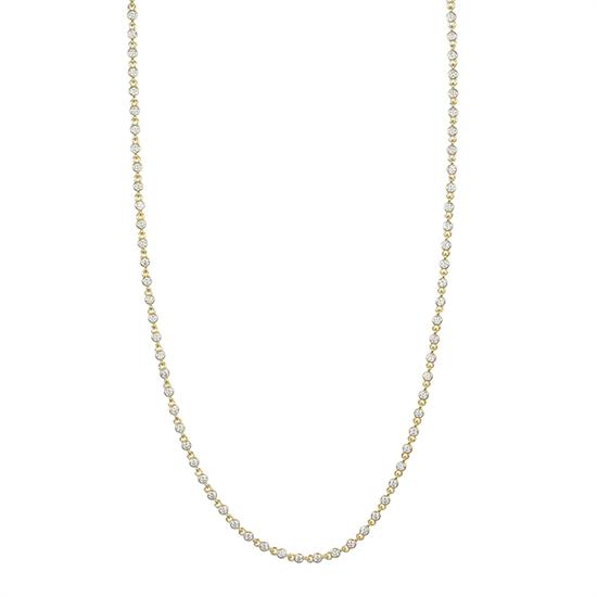 COLLANA MULTI TONDI CIPOLLINA ZIRCONATI DORATO IN ARGENTO 925°/°°