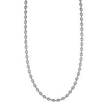 COLLANA MULTI TONDI CIPOLLINA 4MM ZIRCONATI IN ARGENTO 925°/°°