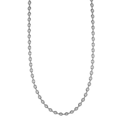 COLLANA MULTI TONDI CIPOLLINA 4MM ZIRCONATI IN ARGENTO 925°/°°