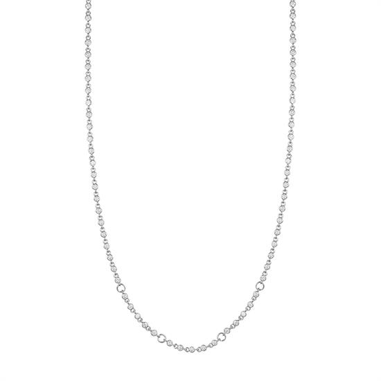 COLLANA MULTI TONDI ZIRCONI 2MM CON TONDI SALDATI IN ARGENTO 925°/°°