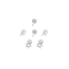 ORECCHINI SET TONDO E BARRETTE BAGUETTE E ZIRCONI IN ARGENTO 925°/°°