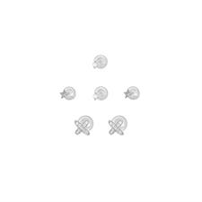 ORECCHINI SET STELLE E X ZIRCONATI IN ARGENTO 925°/°°