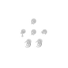 ORECCHINI SET LUNA E SELLE ZIRCONATI IN ARGENTO 925°/°°