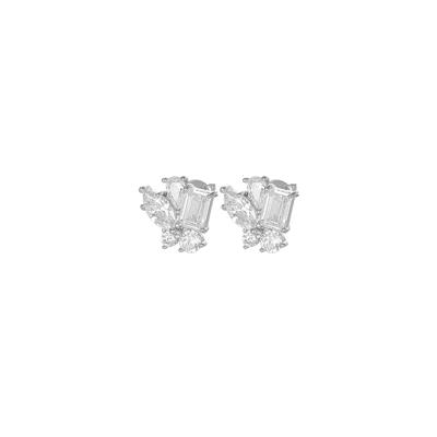 ORECCHINO LOBO MULTIFORME ZIRCONI IN ARGENTO 925°/°°