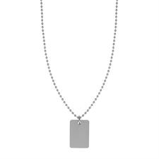 PENDENTE CAT. PALLINO UOMO PIASTRINA MILITARE 2MM IN ACCIAIO