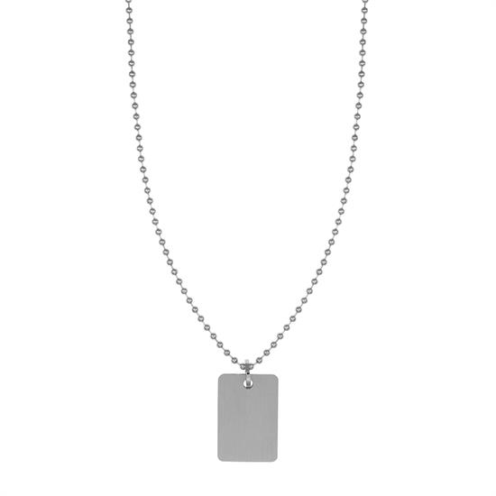 PENDENTE CAT. PALLINO UOMO PIASTRINA MILITARE 2MM IN ACCIAIO