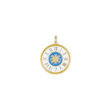 PENDENTE OROLOGIO CAMPANILE CAPRI SMALTATO IN ARGENTO 925°/°°
