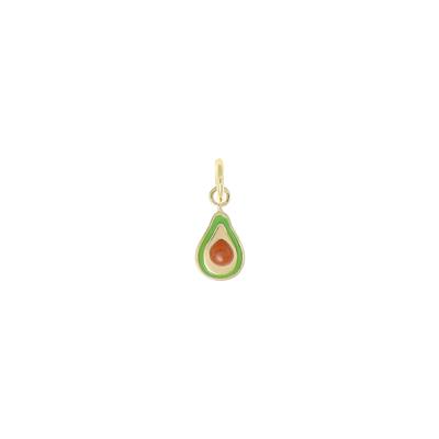PENDENTE AVOCADO SMALTATO IN ARGENTO 925°/°°