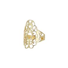 ANELLO FASCIA LARGA LAVORATA CON BUCO CENTRALE IN ARGENTO 925°/°°