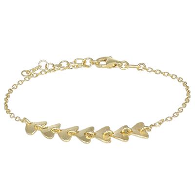 BRACCIALE CON CUORICINI ALTERNATI SATIN E LISCI IN ARGENTO 925°/°°