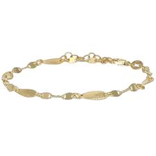 BRACCIALE CON OVALI ALTERNATI SATIN E LISCI IN ARGENTO 925°/°°