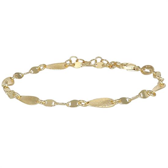 BRACCIALE CON OVALI ALTERNATI SATIN E LISCI IN ARGENTO 925°/°°