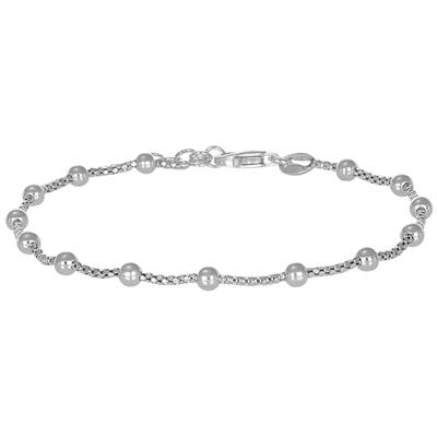BRACCIALE CON PALLINO PASSANTI E VENZIANA IN ARGENTO 925°/°°