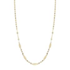 COLLANA CON OVALI ALTERNATI SATIN E LISCI IN ARGENTO 925°/°°