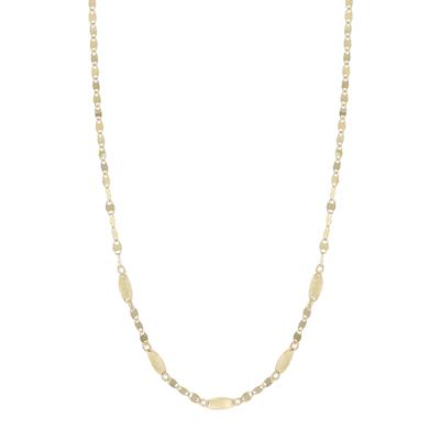 COLLANA CON OVALI ALTERNATI SATIN E LISCI IN ARGENTO 925°/°°