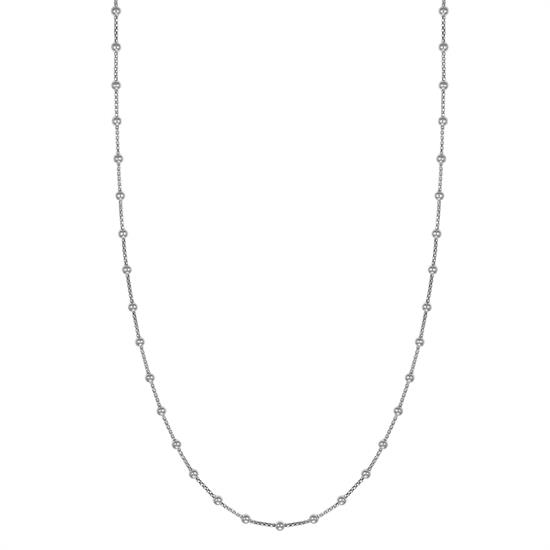 COLLANA CON PALLINO PASSANTI E VENZIANA IN ARGENTO 925°/°°