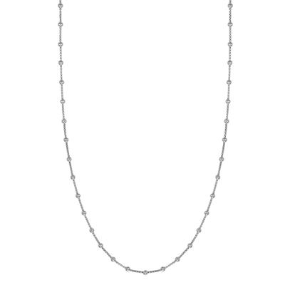 COLLANA CON PALLINO PASSANTI E VENZIANA IN ARGENTO 925°/°°