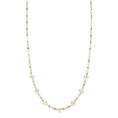 COLLANA CON CUORICINI ALTERNATI SATIN E LISCI IN ARGENTO 925°/°°