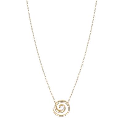 COLLANA CON RICCIOLO E ZIRCONE IN ARGENTO 925°/°°