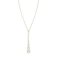 COLLANA PENDENTE TENNIS CON MOP SCALARI IN ARGENTO 925°/°°