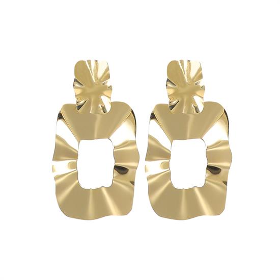 ORECCHINO PENDENTE RETTANGOLO ONDULATO IN ARGENTO 925°/°°