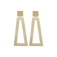 ORECCHINO PENDENTE TOPPA LISCIO CON RETTAN. SATINATO ARGENTO 925°/°°