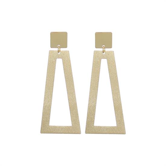 ORECCHINO PENDENTE TOPPA LISCIO CON RETTAN. SATINATO ARGENTO 925°/°°